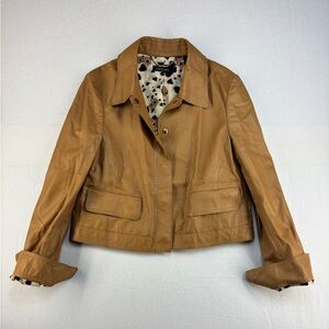 Marc Cain Camel Leather Jacket